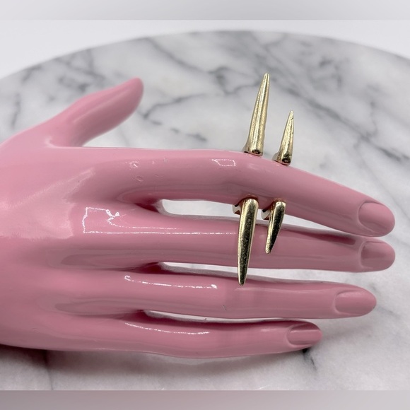 Gold‎ Spike MIDI Finger Ring Fashion Jewelry - Picture 1 of 6